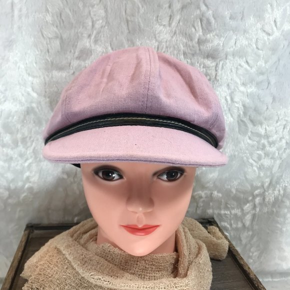 Vintage C.C Newsboy Cap 100% Linen Lovely Lilac